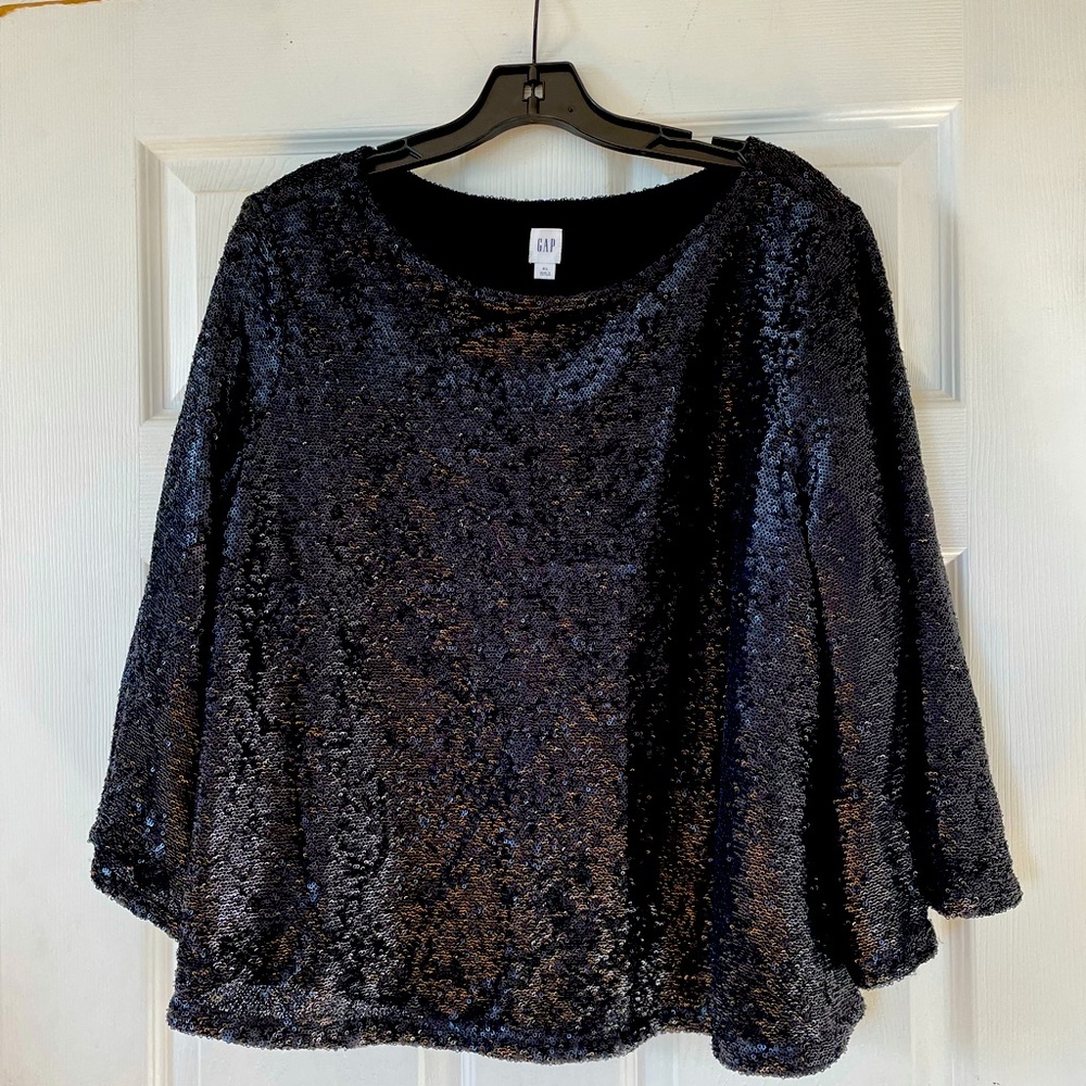 Black sequin top size xl